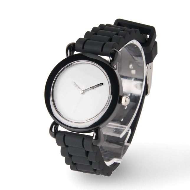 Faites votre propre montre en silicone noir person (Angle)