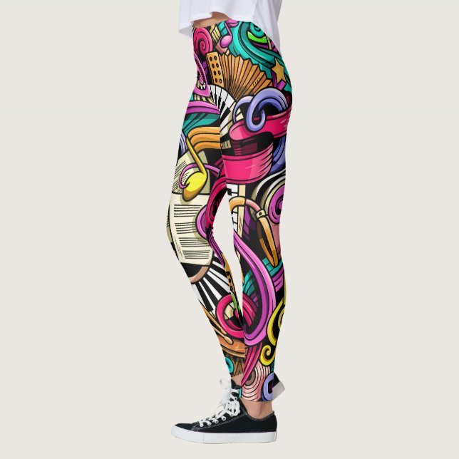 Faites votre propre musique Pop Fashion Leggings (Gauche)