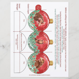 Faites votre propre ornement de Noël de poulet pli