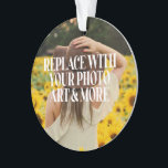 Faites votre propre personnalisation personnalisée<br><div class="desc">Faites votre propre ornement personnalisé unique de Ricaso - ajoutez votre propre photo et texte</div>