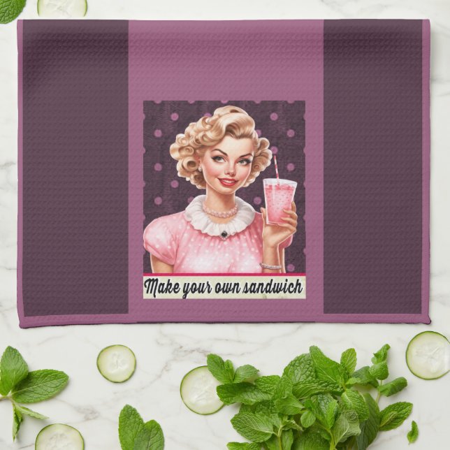 Faites votre propre serviette de cuisine sandwich (Plié)
