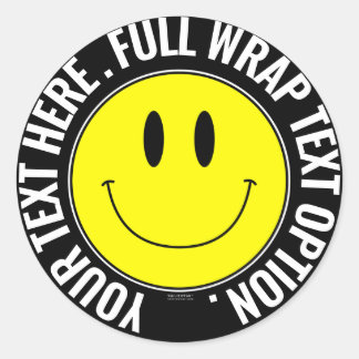 Faites votre propre Smilie Sticker rond, Enveloppe