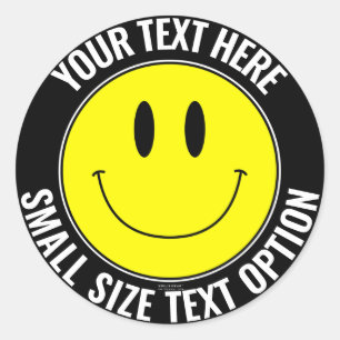 Faites votre propre Smilie Sticker rond (petit tex