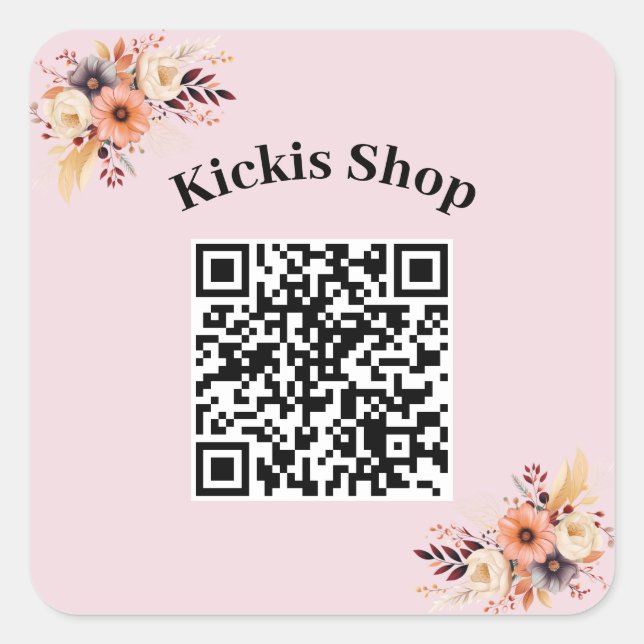 Faites votre propre Sticker de code QR de société (Devant)