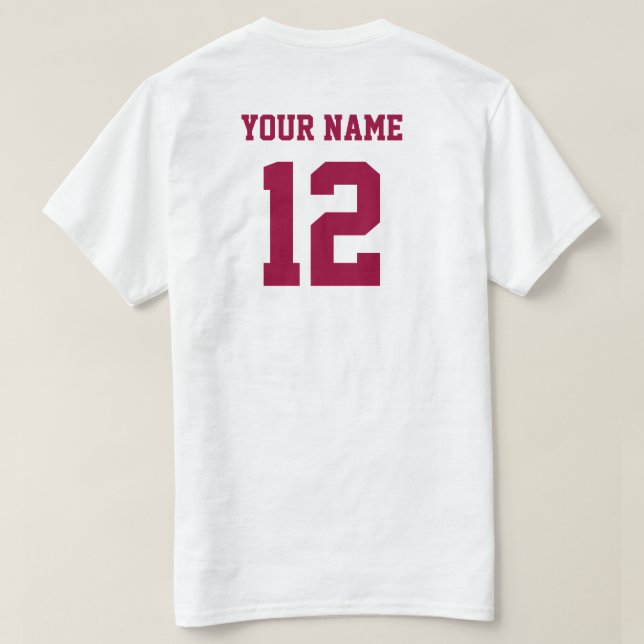 Faites votre propre T-shirt de nombres (Design dos)