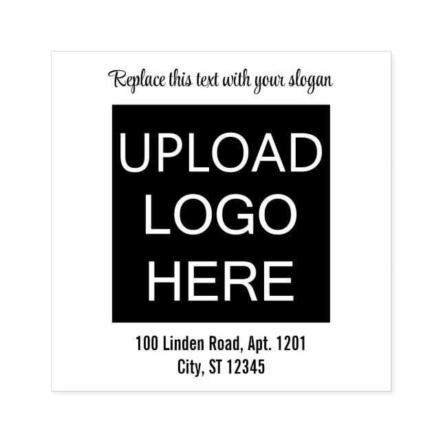 Faites Votre Propre Tampon De Logo Tagline Slogan  (Impression)