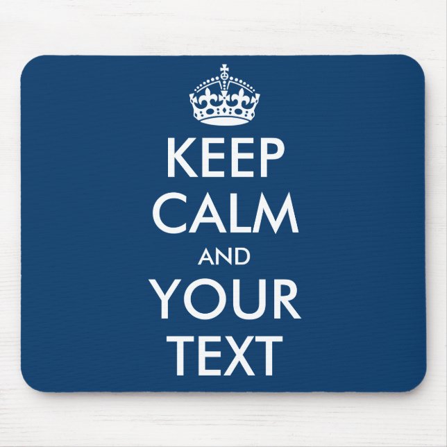 Faites votre propre Tapis de Souris Keep Calm And  (Devant)