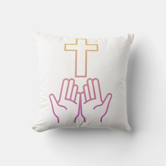 Faith and Worship Line Art oreillers  (Recto)