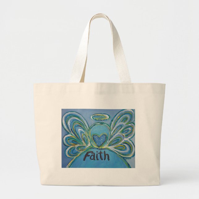 Faith Angel Word Sac fourre-tout d'art (Devant)