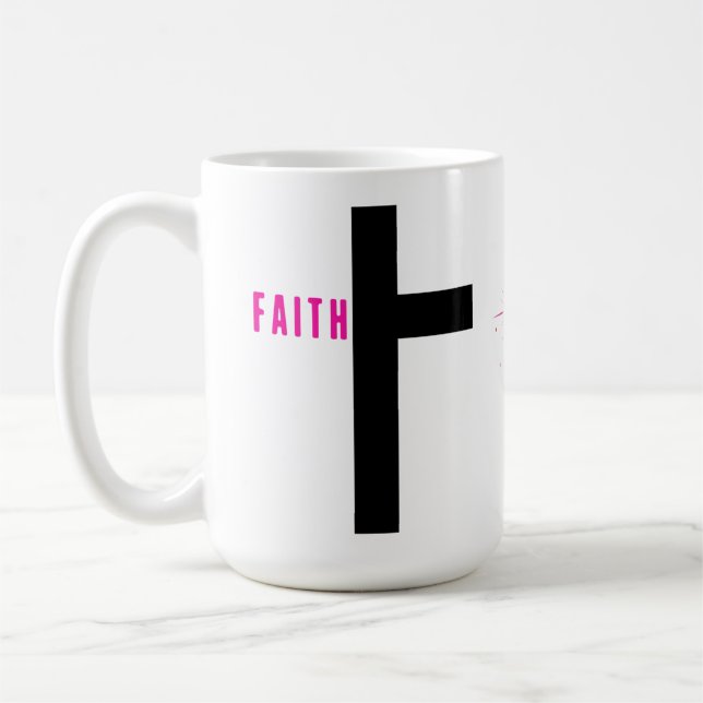 Faith Cross 15 oz Mug (Gauche)