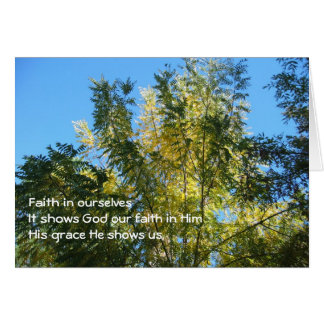Faith Haiku/Arbres sur carte