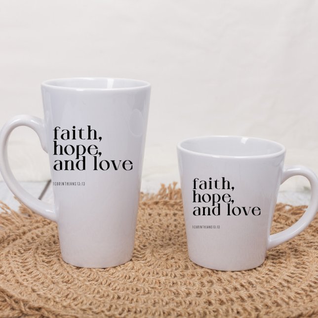Faith Hope and Love Latte Mug (Créateur téléchargé)