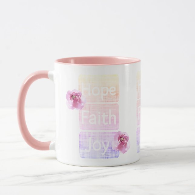 Faith Hope Joy tasse (Gauche)