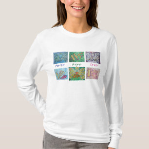 Faith Hope Love Angel Word Collage T-shirt (devant