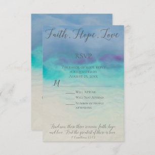 Faith Hope Love Carte de réponse RSVP
