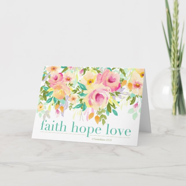Faith Hope Love | Carte de vœux (Devant)