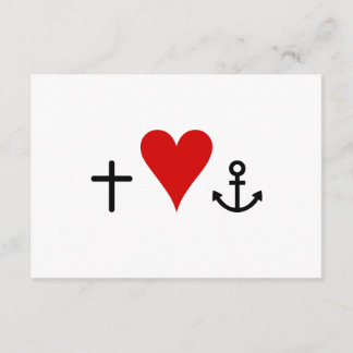 Faith Hope Love | Cartons réponse