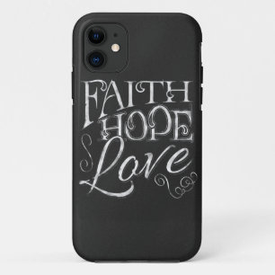 Faith, Hope, Love Chalkboard iPhone 5/5S Coque