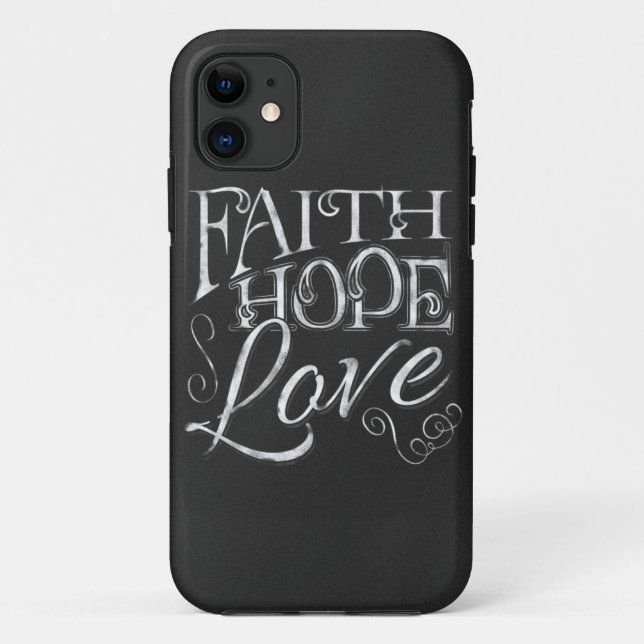 Faith, Hope, Love Chalkboard iPhone 5/5S Coque (Dos)