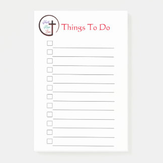 Faith Hope Love Cross Post-it Notes