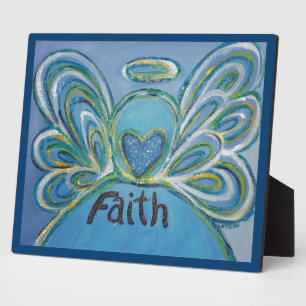 Faith Inspirational Angel Peinture Poème Plaque