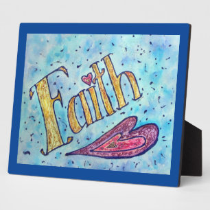 Faith Inspirational Word Peinture Poème Plaque