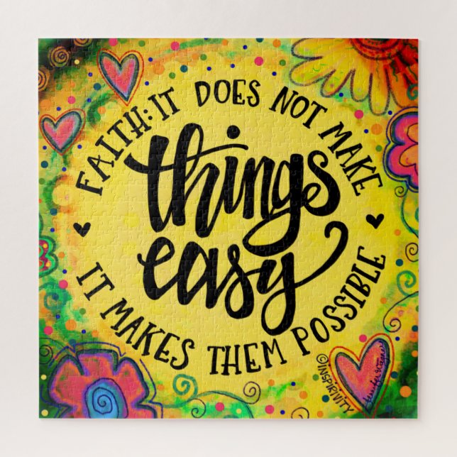 Faith Joli Floral Inspirivity Jigsaw Puzzle (Vertical)