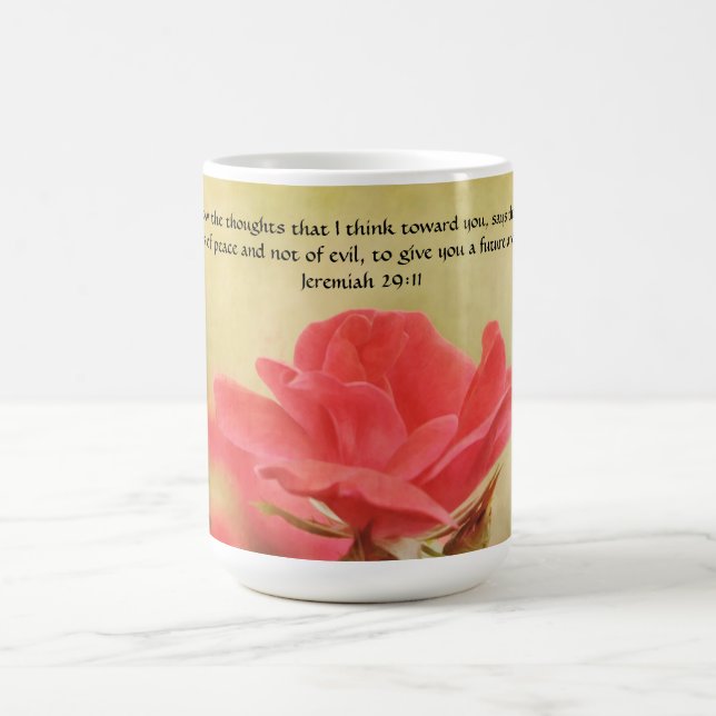 Faith Joli Rose et la Bible Verse Mug (Centre)