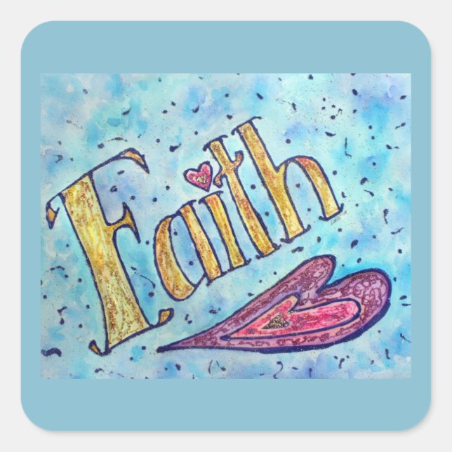 Faith Mot inspirant Stickers Art Decal (Devant)