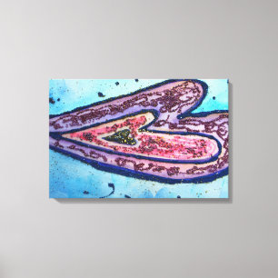 Faith Parties scintillant Coeurs Enveloppé Toile A