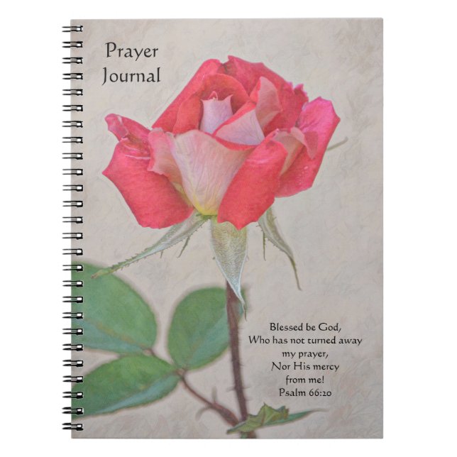 Faith Pretty Rose Prière Journal Carnet (Devant)
