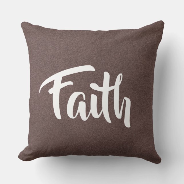 Faith Reversible Cuir Coussin décoratif (Recto)