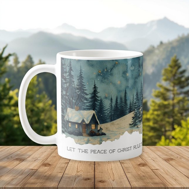 Faith Scripture Colossians 3:15 Cabin Mug (Créateur téléchargé)