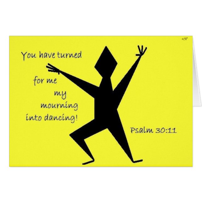 Faith Series Psaume Jaune 30:11 Ecriture Art (Devant Horizontal)