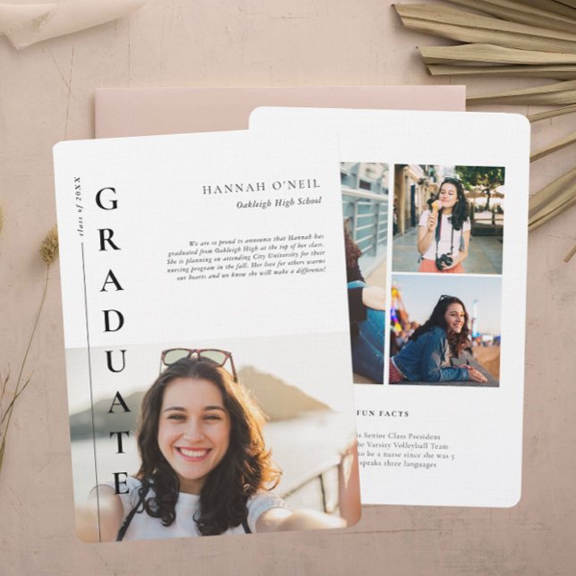 Faits amusants | Moderne Faire-part photo simple (Créateur téléchargé)