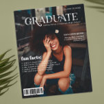 Faits amusants | Plaque photo de couverture du mag<br><div class="desc">Cette tenue de graduation est stylisée pour ressembler à une couverture de magazine élégant. La typographie moderne et tendance recouvre "le diplômé". Design présente également le nom de l'école, le nom du diplômé avec l'année de classe et quelques faits amusants dont vous voulez vous souvenir au sujet de votre diplômé....</div>