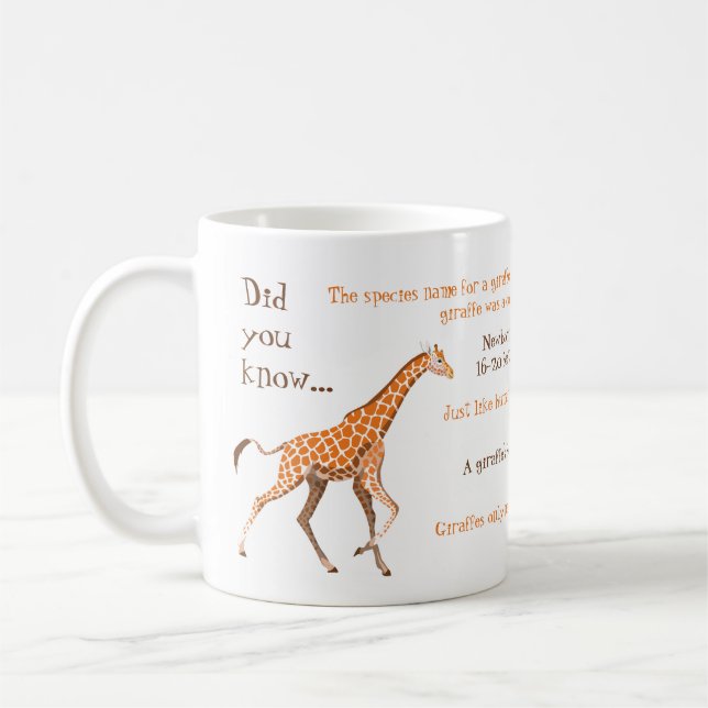 Faits amusants sur Giraffes Mug (Gauche)