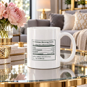 Faits du matin de Noël pour un enfant à 5h58 Tasse