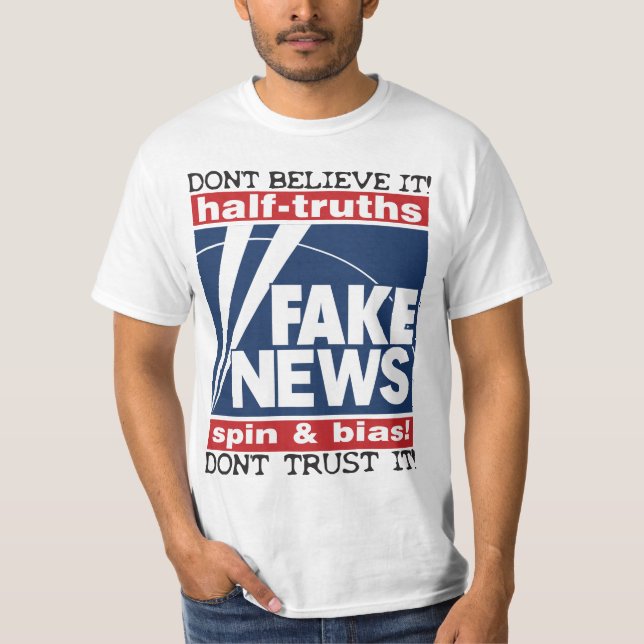 Fake News : 1/2 T-shirt homme pour vérité, filatur (Devant)