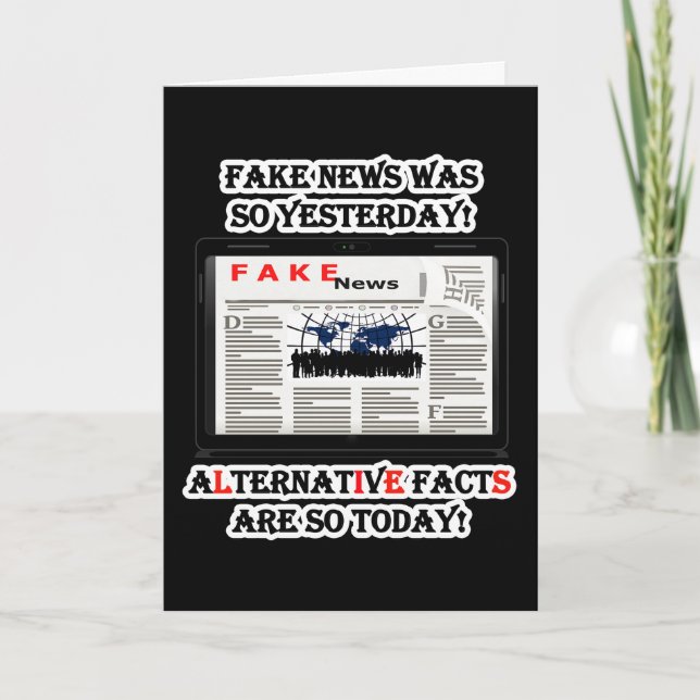 Fake News Autres faits Carte de voeux Anniversaire (Devant)