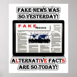 Fake News et Alternative Facts Value Poster Paper