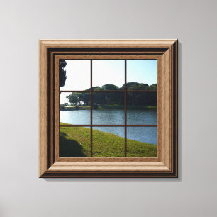 Fake Window Vue Lac Paysage Toile Mur Art