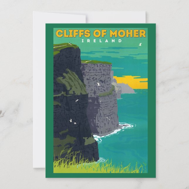Falaises de Moher 5x7 Grande Carte Postale (Devant)