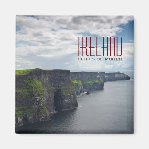 Falaises de Moher en Irlande aimant texte