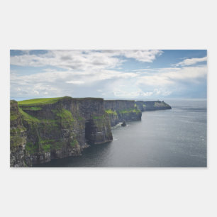 Falaises de Moher en Irlande autocollant rectangul