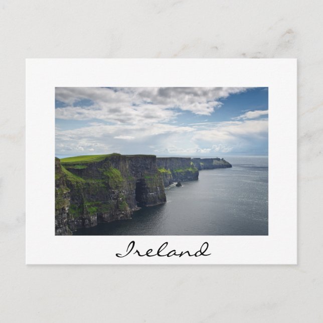 Falaises de Moher en Irlande carte postale texte b (Devant)