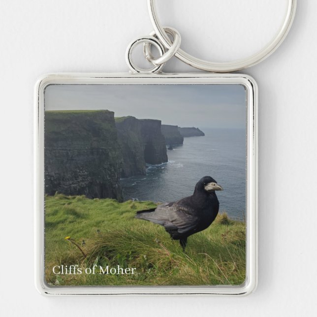 Falaises de Moher, Irlande Porte-clés corbeau (Devant)