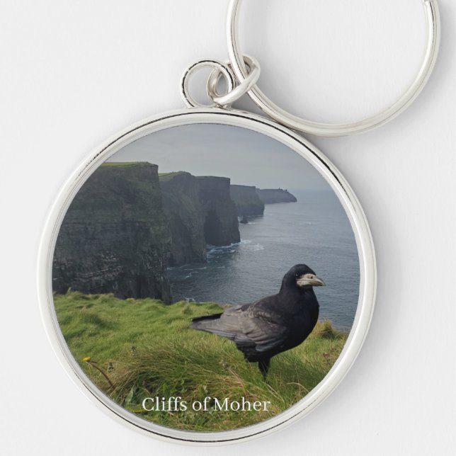 Falaises de Moher, Irlande Porte-clés corbeau (Devant)