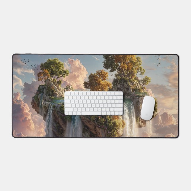 Falaises flottantes surréalistes avec cascades (Clavier et souris)