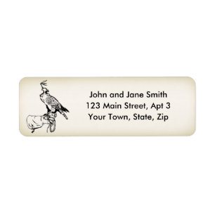 Falcon sur Glove étiquette de adresse 2